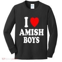 I Heart Amish Attraction Handsome Hot Sexy Kids Long Sleeve Shirt thumb 0