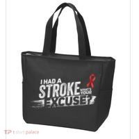 I Had A Stroke Whats Your Excuse Funny Stroke Survivor Tote Bag thumb 3