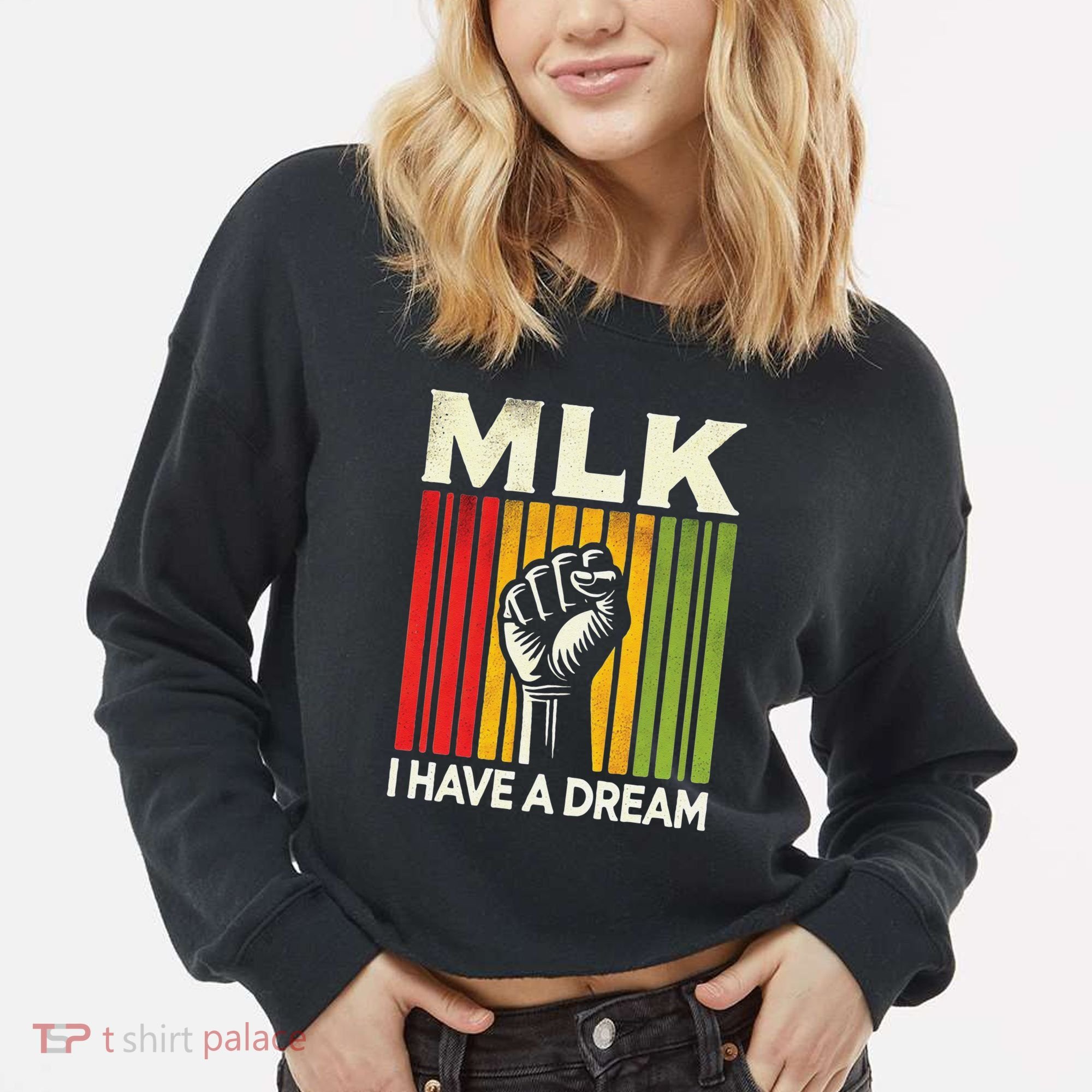 I Have A Dream Martin Luther King Jr Mlk Day Gift Cropped Pullover Crew