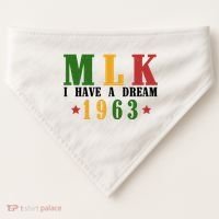 I Have A Dream Mlk Day 1963 USA-Made Doggie Bandana thumb 0