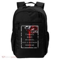 I Hold A Beast An Angel And A Madman Inside Me Backpack thumb 0