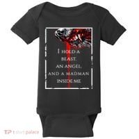 I Hold A Beast An Angel And A Madman Inside Me Baby Bodysuit thumb 0