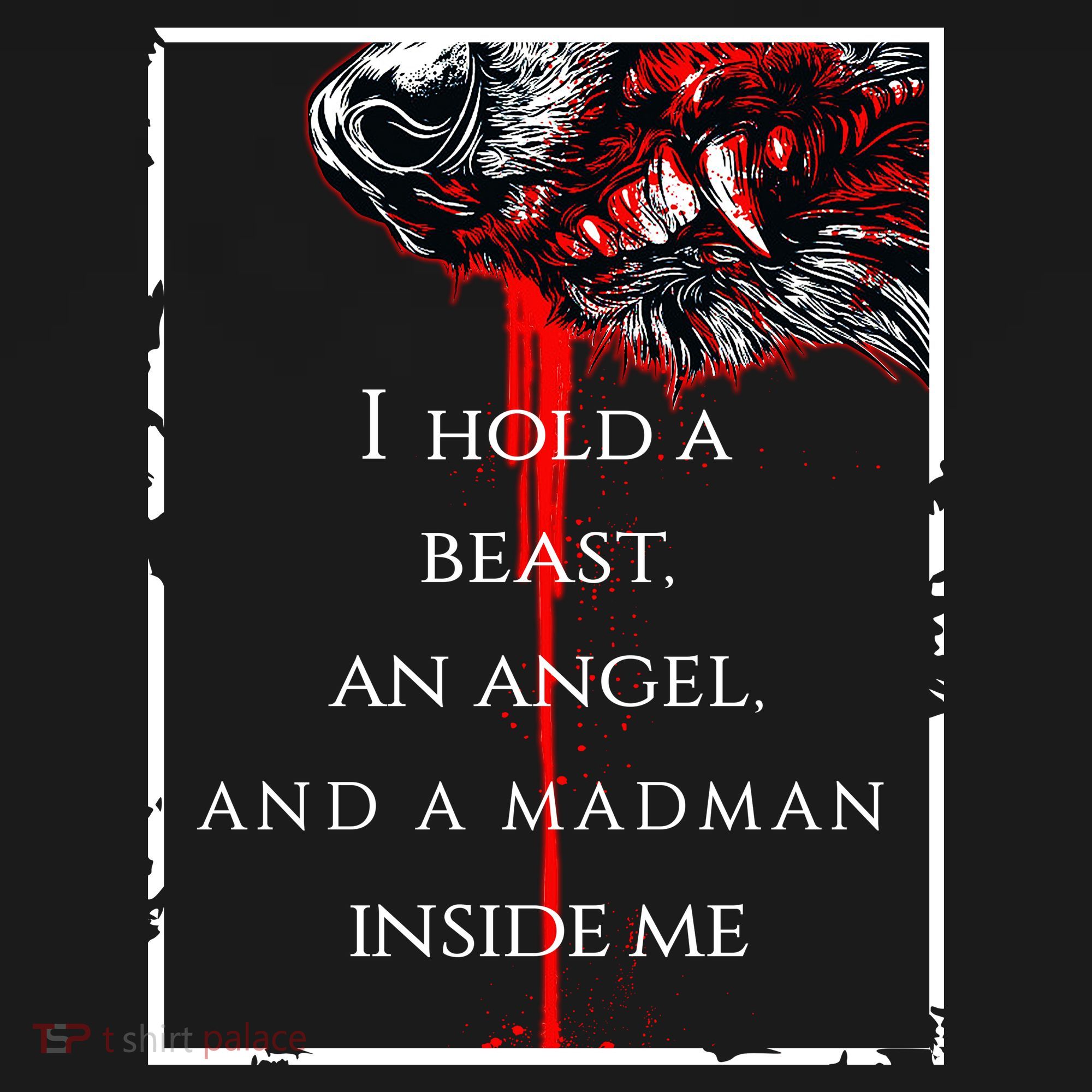 I Hold A Beast An Angel And A Madman Inside Me Baby Bodysuit