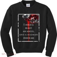 I Hold A Beast An Angel And A Madman Inside Me Kids Sweatshirt thumb 0