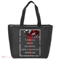 I Hold A Beast An Angel And A Madman Inside Me Tote Bag thumb 0