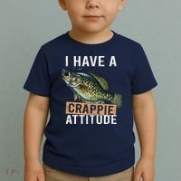 I Have A Crappie Attitude Fishing Toddler T-Shirt thumb 2