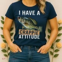 I Have A Crappie Attitude Fishing Women's T-Shirt thumb 2