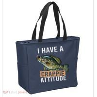 I Have A Crappie Attitude Fishing Tote Bag thumb 2