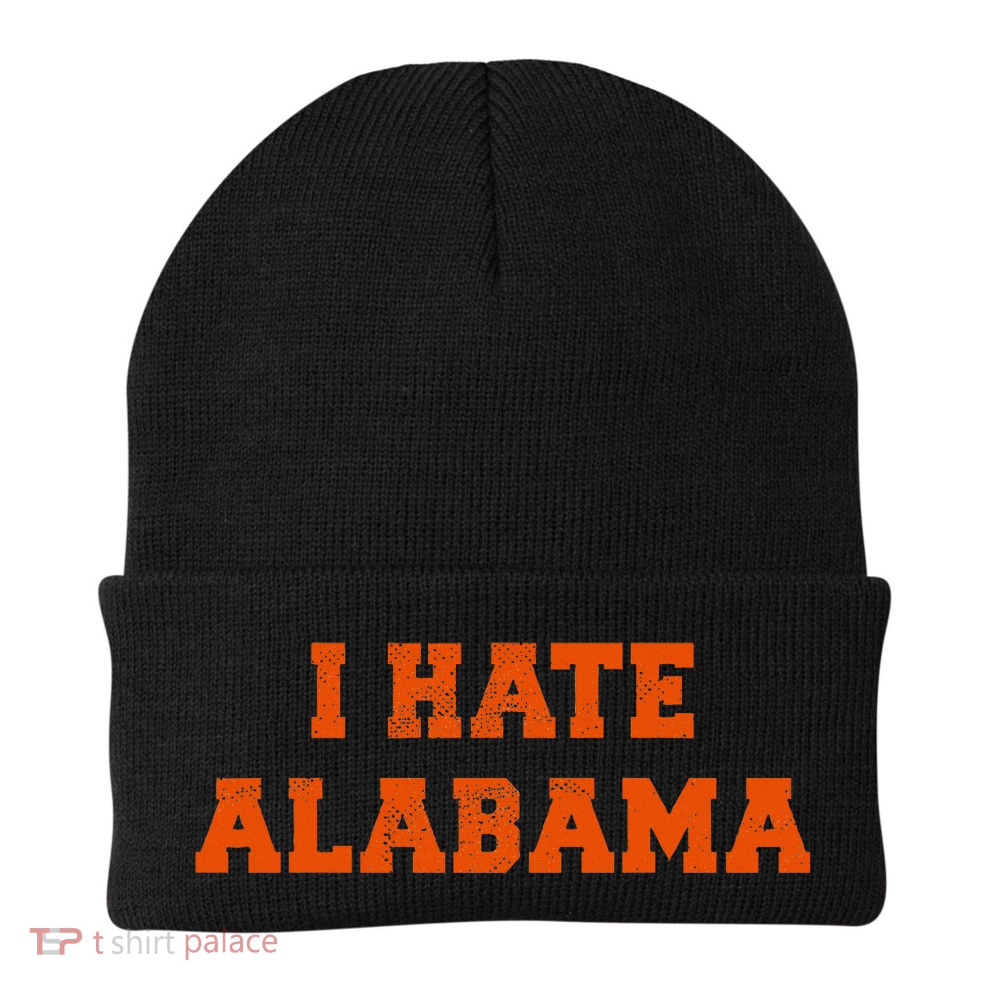 I Hate Alabama Orange And Blue Sports Fan Tailgating Beanie