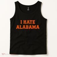 I Hate Alabama Orange And Blue Sports Fan Tailgating Tank Top thumb 2