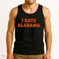 I Hate Alabama Orange And Blue Sports Fan Tailgating Tank Top thumb 3