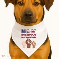 I Have A Dream Mlk Day Fist Up USA-Made Doggie Bandana thumb 1