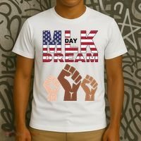 I Have A Dream Mlk Day Fist Up T-Shirt thumb 3