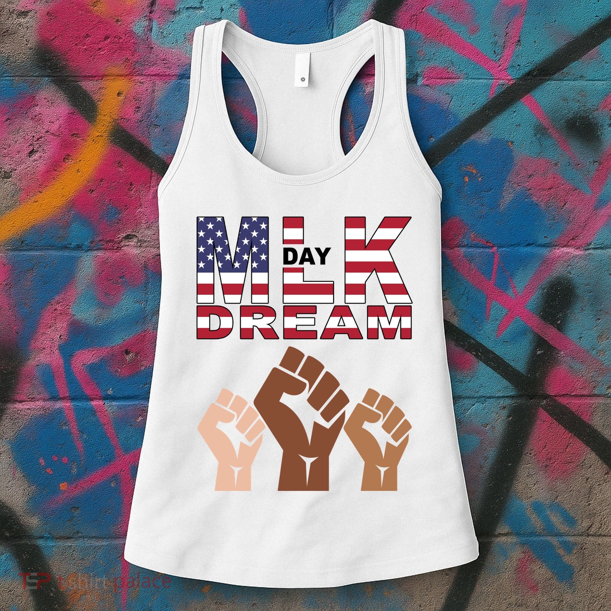 I Have A Dream Mlk Day Fist Up Women's Tank Top