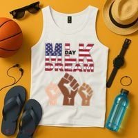 I Have A Dream Mlk Day Fist Up Tank Top thumb 4