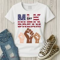 I Have A Dream Mlk Day Fist Up Women's T-Shirt thumb 3