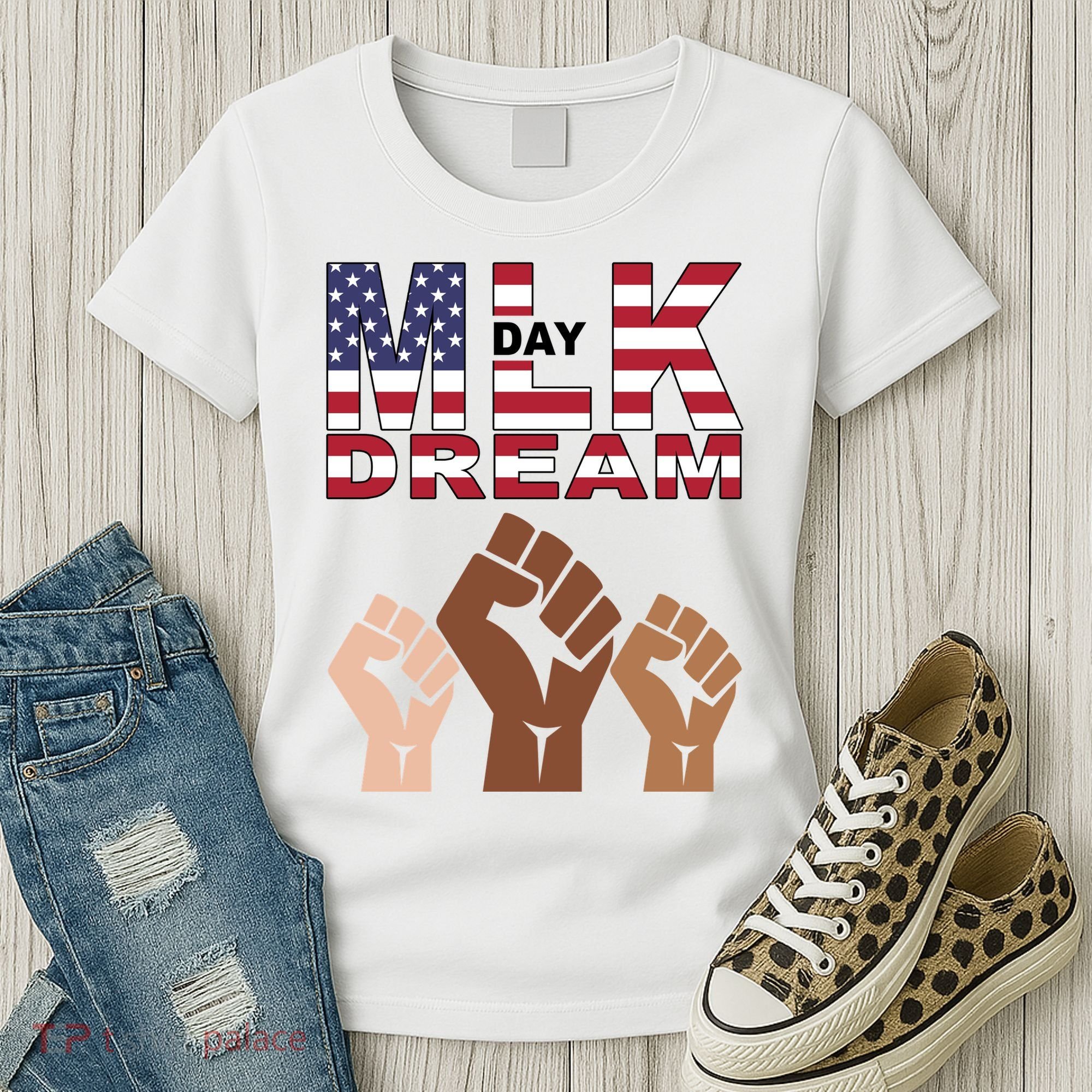 I Have A Dream Mlk Day Fist Up Women's T-Shirt
