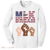 I Have A Dream Mlk Day Fist Up Kids Long Sleeve Shirt thumb 0