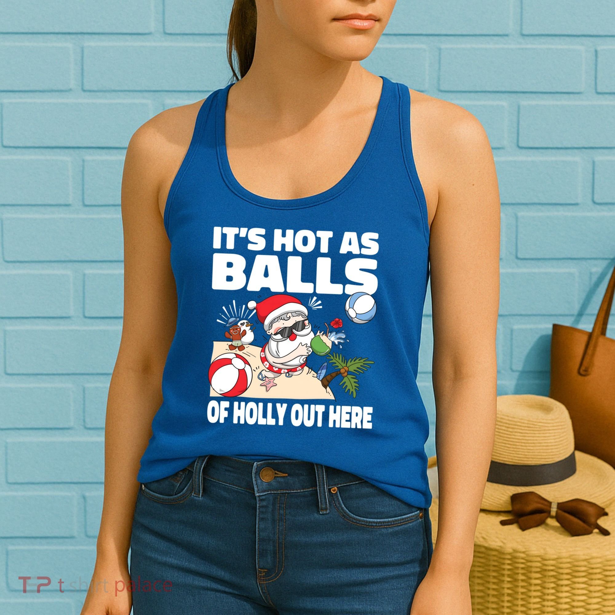 It’s Hot As Balls Of Holly Out Here Christmas In July Gift Women's Tank Top