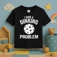 I Have A Dinking Problem Pickle Ball Jokes Funny Pickleball Toddler T-Shirt thumb 3