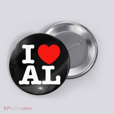 I Heart Alabama Love Button