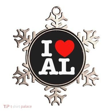 I Heart Alabama Love Ornament