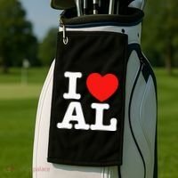 I Heart Alabama Love Golf Towel thumb 2