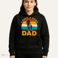 I Have A Hero I Call Him Dad Retro Sunset Hoodie thumb 5