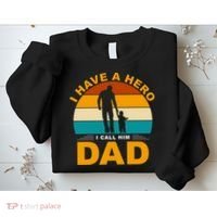 I Have A Hero I Call Him Dad Retro Sunset Sweatshirt thumb 2
