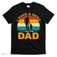 I Have A Hero I Call Him Dad Retro Sunset T-Shirt thumb 0
