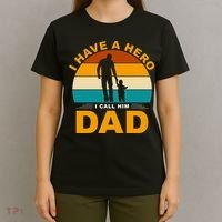 I Have A Hero I Call Him Dad Retro Sunset T-Shirt thumb 4