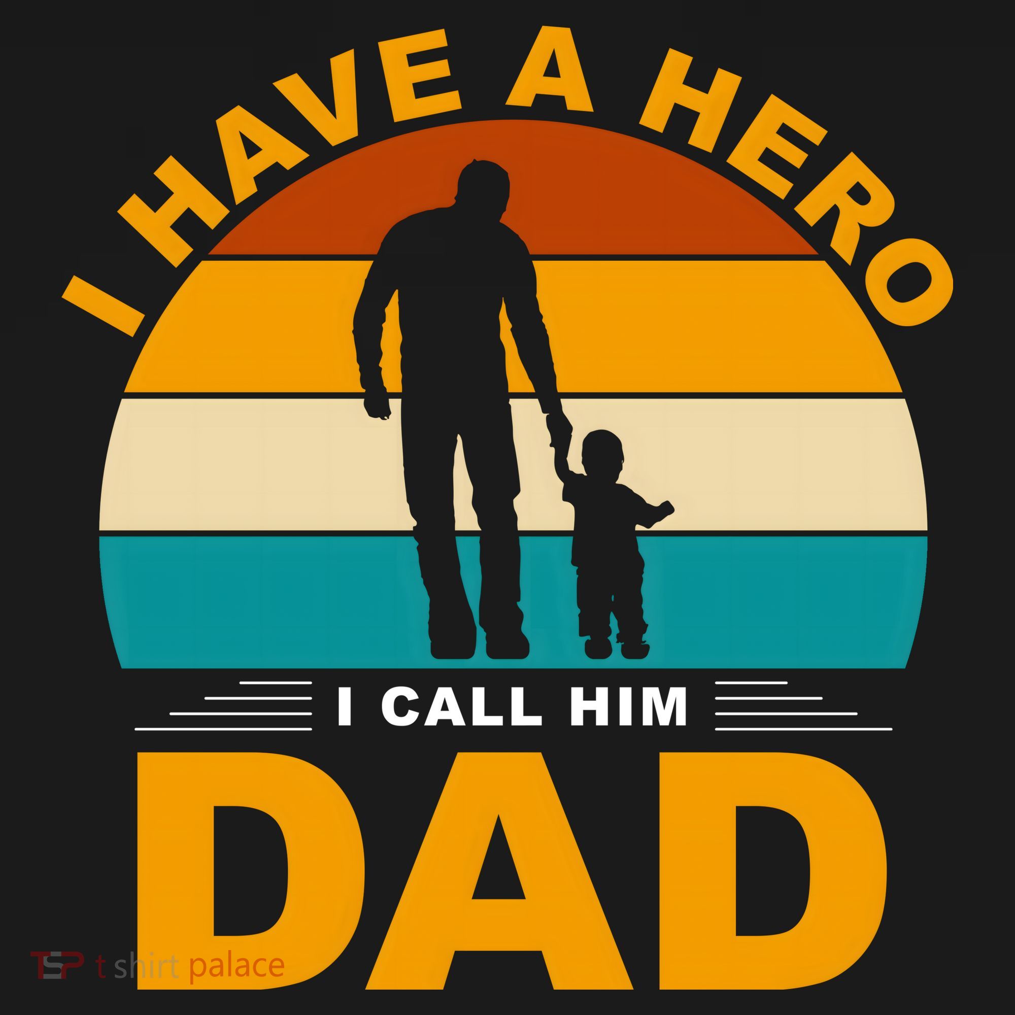 I Have A Hero I Call Him Dad Retro Sunset Women's Hoodie
