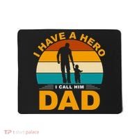 I Have A Hero I Call Him Dad Retro Sunset Mousepad thumb 0