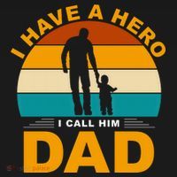 I Have A Hero I Call Him Dad Retro Sunset Mousepad thumb 1