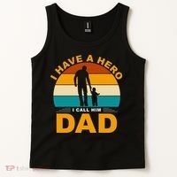 I Have A Hero I Call Him Dad Retro Sunset Tank Top thumb 2
