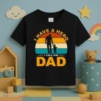 I Have A Hero I Call Him Dad Retro Sunset Toddler T-Shirt thumb 3