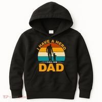 I Have A Hero I Call Him Dad Retro Sunset Kids Hoodie thumb 0