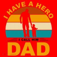I Have A Hero I Call Him Dad Retro Sunset Santa Hat thumb 1