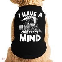 I Have A One Track Mind Trains Locomotive Engineer Doggie Tank thumb 0