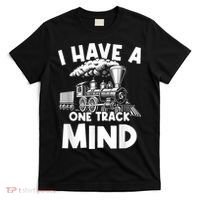 I Have A One Track Mind Trains Locomotive Engineer T-Shirt thumb 0
