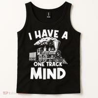 I Have A One Track Mind Trains Locomotive Engineer Tank Top thumb 2