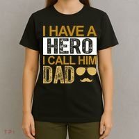 I Have A Hero I Call Him Dad Fathers Day T-Shirt thumb 4