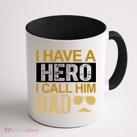 I Have A Hero I Call Him Dad Fathers Day Coffee Mug thumb 1