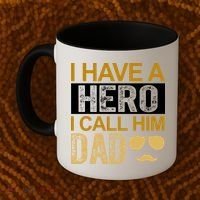I Have A Hero I Call Him Dad Fathers Day Coffee Mug thumb 2