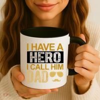 I Have A Hero I Call Him Dad Fathers Day Coffee Mug thumb 3