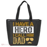 I Have A Hero I Call Him Dad Fathers Day Tote Bag thumb 0