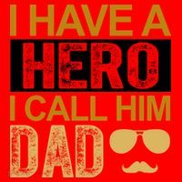 I Have A Hero I Call Him Dad Fathers Day Santa Hat thumb 1