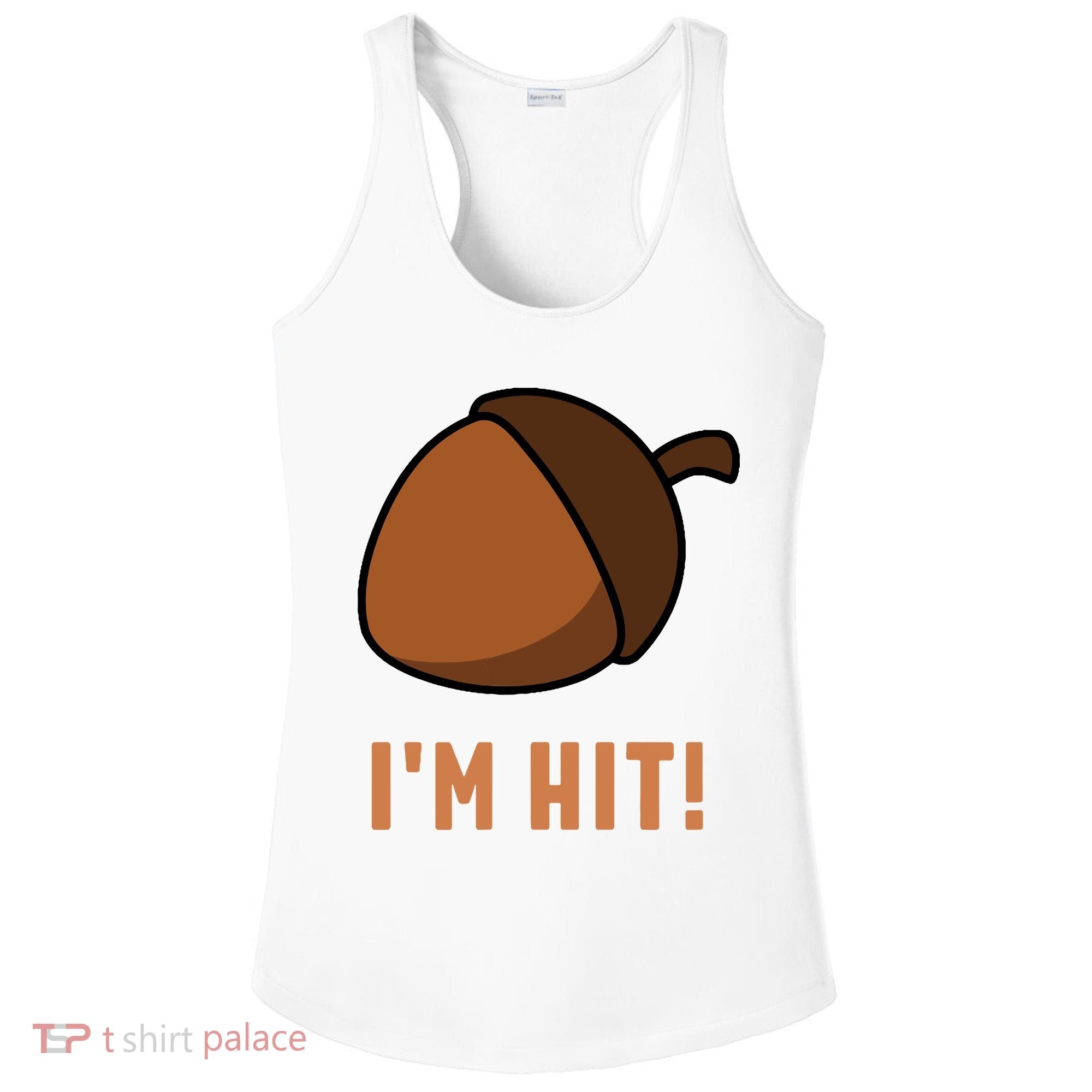 Im Hit Acorn Meme Funny Cop Parody 2024 Police Ladies PosiCharge Competitor Racerback Tank