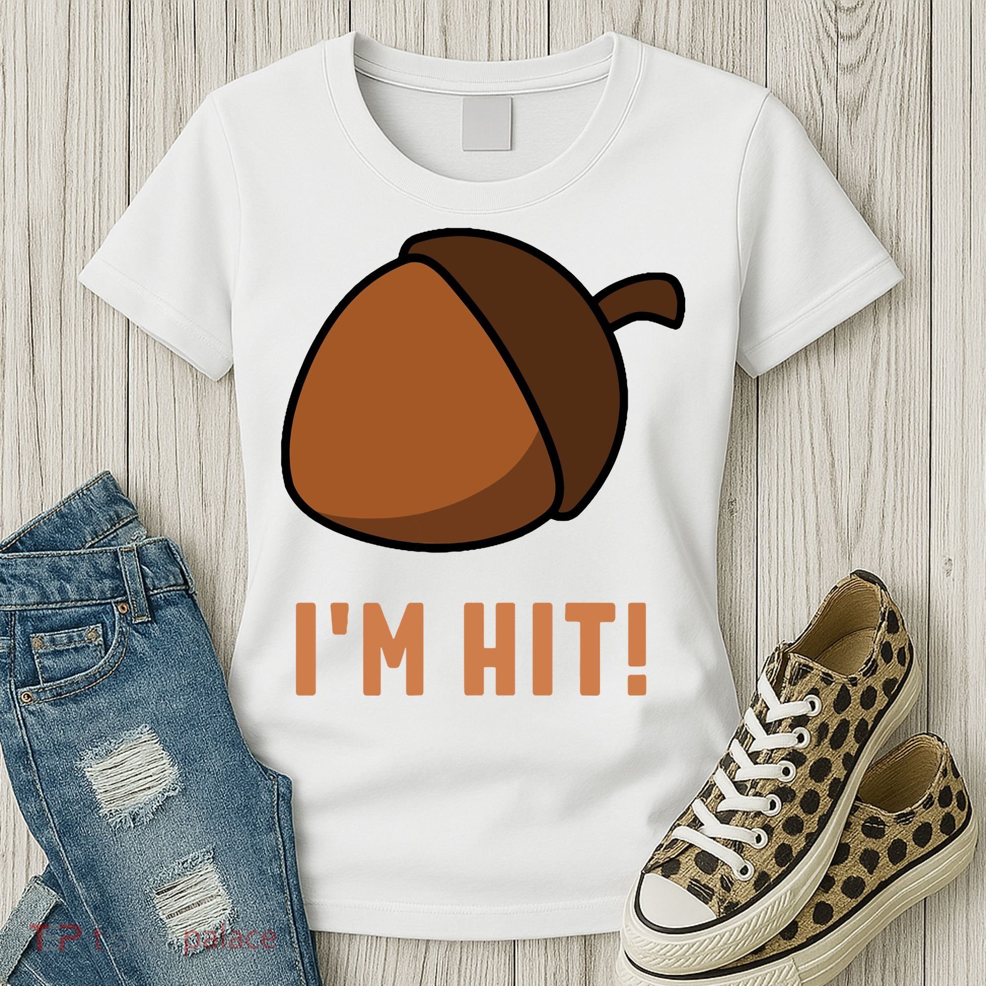 Im Hit Acorn Meme Funny Cop Parody 2024 Police Women's T-Shirt