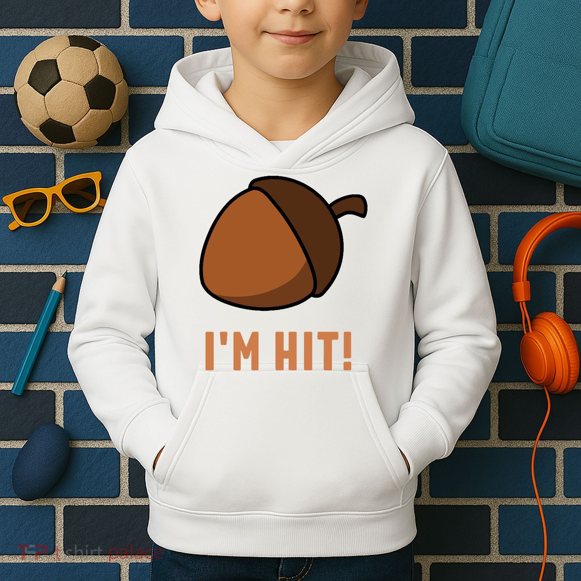 Im Hit Acorn Meme Funny Cop Parody 2024 Police Kids Hoodie